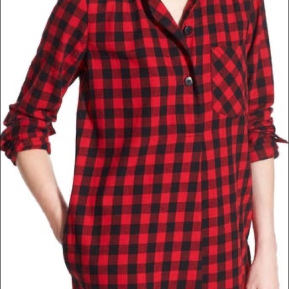 Madewell Latitude Buffalo Check Flannel Shirtdress - Picture 16 of 16